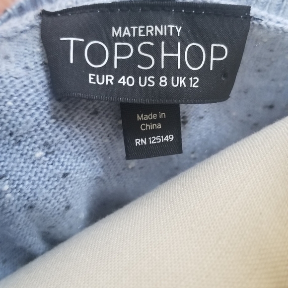 Topshop Brand Maternity Sweater w/ Eyelash Lace - Picture 4 of 5